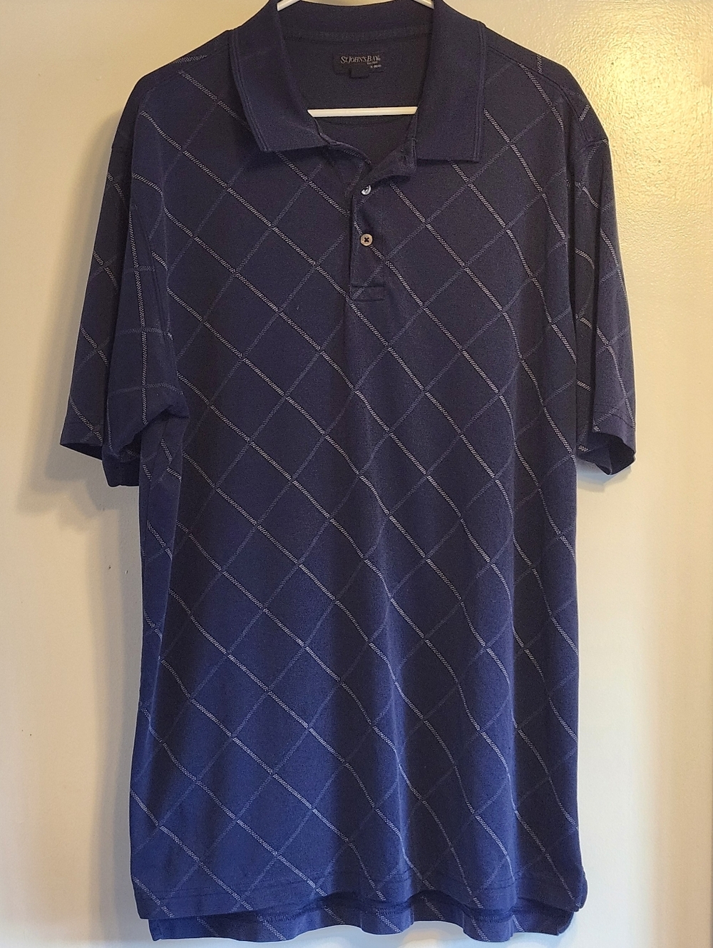 St John Bay Polo XL men's navy blue polo shirt